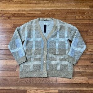 NWT: Cyrus Camel and Light Gray Cardigan